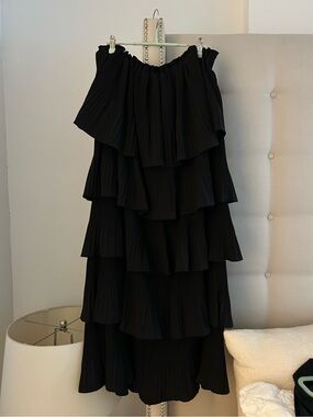 New Anthropologie black strapless dress 2X
